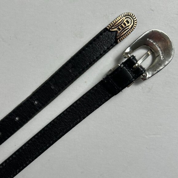 Vintage 1990s Liz Claiborne Slim Leather Belt | Classic Minimal Y2K - Picture 10 of 15
